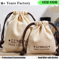 Sac d'emballage en coton biologique 100% personnalisé avec logo imprimé, sac à bijoux en toile, sac cadeau en lin, sac anti-poussière, petit format