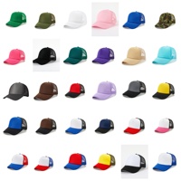 Gorra de Camionero de 5 Paneles con Logotipo Personalizado, 2 Tonos, Ajustable, Deportiva, de Béisbol, con Espuma de Poliéster en la Parte Delantera y Malla en la Parte Trasera, Gorra Deportiva Lisa