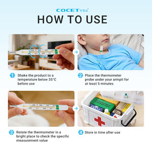 Thermomètre médical en verre de haute qualité, thermomètre clinique traditionnel oral, rectal, axillaire, sans <span class=keywords><strong>mercure</strong></span>, avec marquage CE - Product Image 6