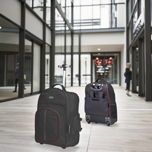 Phong cách hiện đại con lăn ba lô với dây kéo đóng cửa nhà máy trực tiếp Xe đẩy máy tính xách tay Ba lô lót làm bằng <span class=keywords><strong>polyester</strong></span> - Product Image 2