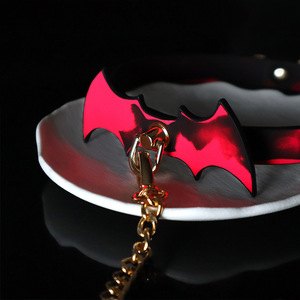 SM juguetes sexuales Punk Bat Restricción Collar <span class=keywords><strong>Cambio</strong></span> <span class=keywords><strong>de</strong></span> temperatura Set Bondage Gear Coqueteo Entrenamiento Correa Cadena Alternativa Gargantilla para adultos - Product Image 3