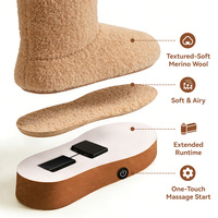 Bottes chauffantes massantes en peluche confortables, sans fil, à commande par un seul bouton, pour la relaxation des pieds en hiver, idéales pour les pieds fatigués à la maison, vente en gros