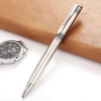 Bolígrafo giratorio de metal de negocios de lujo de alta calidad con logotipo personalizado, 0,7mm de ancho de escritura, regalo promocional