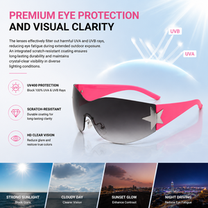 Star Shaped <b>Sunglasses</b> for Party <b>Festival</b> Rave Concert Trendy Y2K Shades Women Streetwear - Product Image 3