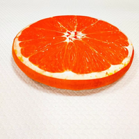 Kreatives 3D Niedliches Frucht-Plüsch Lendenkissen Sitzkissen Antibakteriell Polyester/Baumwolle Gesteppter Schaumstoff Trockenreinigbar Sofa-Stuhlbezug