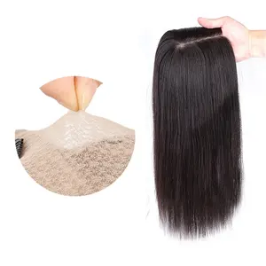 2024 Hot Selling Topper Real Hair Jewish Hair Topper Free Parting Womans Hair Systems
