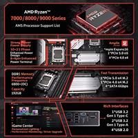 ROG Strix B650-A Gaming WiFi 6E AM5 Motherboard untuk Ryzen 7000 12+2 Tahap Daya 4 DDR5 3x Slot M.2 PCIe 4.0 ATX SATA Baru