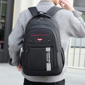 New Waterproof Junior High School Student Backpack Casual Sports Travel <b>Computer</b> <b>Bag</b> for Men Women Couples Made Oxford - Product Image 2