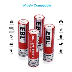 Baterai Isi Ulang Li-Ion EBL 18650 3.7V 3000mAh Kemasan OEM EBL - Product Image 6