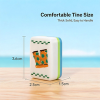 Jeu de Mahjong américain thème Mer et Plage, Tuiles de Mahjong américaines 4 couches, Tuiles de Mahjong Plage Océan, Tuiles de Mahjong Plage américaines