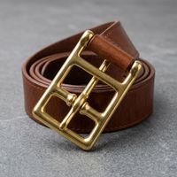 Boucle en laiton massif à double barre avec goupille à rouleau, quincaillerie réglable pour ceinture en cuir, collier pour chien, laisse pour animal de compagnie, sangle de sac à dos