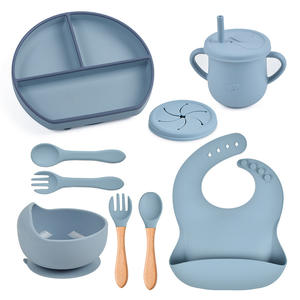 <span class=keywords><strong>Assiette</strong></span> bébé rectangulaire moderne en silicone avec compartiments, bol d'alimentation à <span class=keywords><strong>ventouse</strong></span> et tube d'aspiration, vaisselle pour bébé - Product Image 1