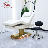 Table de massage esthétique électrique à 3 moteurs réglable pour soins du visage et extensions de cils, idéale pour spa et salon de beauté