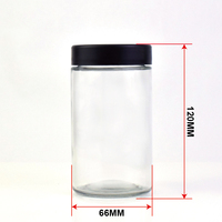 Pot en verre de 10 oz (300 ml) écologique avec bouchon à vis à sécurité enfant, anti-odeur, pour bonbons, huiles essentielles, avec logo personnalisé imprimé