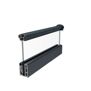 Profilé en aluminium pour garde-corps en verre Série 6000 6063 T5 Système sans cadre robuste Revêtement poudré OEM/ODM - Product Image 4