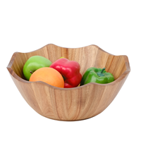 Bol à salade en bois d'acacia de 11,5 pouces en forme de coquille Saint-Jacques pour servir les salades lors de réceptions et d'événements festifs (2026)