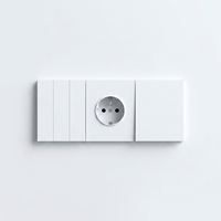 EU-Standard Wandsteckdose Typ 86 Dunkelgrau für den Hausgebrauch Unterputz-Schuko-Steckdose Haushalt Hotel Wandlichtschalter Panel