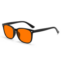 Lentes cuadradas ópticas de color naranja, rojo y amarillo, que bloquean el 99% de la luz azul, gafas para juegos de computadora, ayudan a dormir, montura de gafas anti-radiación