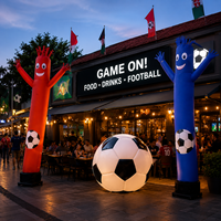 Ballon gonflable publicitaire de football personnalisé avec ventilateur intégré, étanche, pour décoration de zone, événements extérieurs et affichage de marque