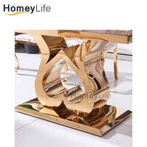 Mesa <span class=keywords><strong>de</strong></span> <span class=keywords><strong>Comedor</strong></span> <span class=keywords><strong>de</strong></span> <span class=keywords><strong>Vidrio</strong></span> Templado y Metal <span class=keywords><strong>de</strong></span> Estilo Francés, Moderna, Simple, <span class=keywords><strong>Rectangular</strong></span>, para Villa, Hotel, Apartamento, <span class=keywords><strong>Comedor</strong></span> - Product Image 4