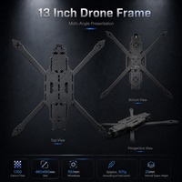 QINKOFPV Accessoires FPV, Kit de Châssis de Drones FPV en Fibre de Carbone de 13 Pouces, Matériau T300, Plateforme Large de 593 mm, Fournisseur OEM de UAV