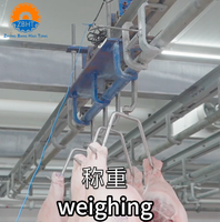 Équipement d'abattage et de traitement pour abattoir de porcs, outils de suspension de carcasses, rail de suspension, poulie, crochet, fourche en acier rond