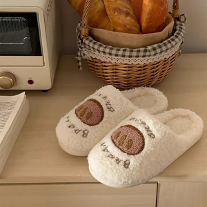 Çiftler için XIXITIAO ekmek terlik kapalı ayak peluş ev ayakkabıları kış kaymaz kapalı slaytlar sıcak makine yıkanabilir - Product Image 4