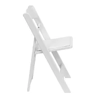 Chaises pliantes empilables portables en résine plastique blanche robuste YJ Furniture pour usage commercial, mariages, appartements et hôpitaux