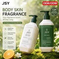 Gel Douche Hydratant Éclaircissant OEM ODM Marque Privée 500ml Nettoyage en Profondeur Parfum Longue Durée