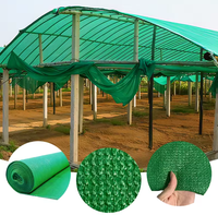 Filet d'ombrage tricoté en HDPE vert 4x50, taux d'ombrage 35-95% pour serres, jardins potagers, fermes et protection solaire des plantes