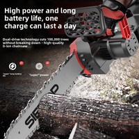 Scie circulaire industrielle sans balais 21V de 12 pouces pour bricolage, à une main, avec batterie lithium-ion 3Ah, pour l'élagage du bois, profondeur de coupe 320mm, 1000W