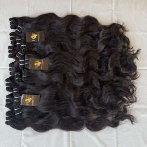 Proveedor de cabello rizado ondulado y recto indio crudo de un donante, proveedor de cabello humano de visón crudo camboyano, paquetes de cabello crudo - Product Image 1