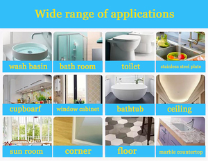DELLY GP Mastic silicone acétique certifié ISO9001 CE, étanche, à séchage rapide, colle pour verre pour fenêtres, portes, aquariums et scellement général - Product Image 5