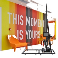 Imprimante murale à détection automatique de distance, système de polymérisation UV LED, logiciel RIP, gestion des couleurs ICC, machine de peinture murale commerciale