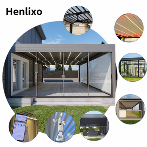 <span class=keywords><strong>Giardino</strong></span> d'inverno 4 stagioni <span class=keywords><strong>con</strong></span> pergola in alluminio, veranda prefabbricata e balcone in vetro - Product Image 3