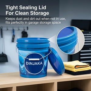WB-P014 Seau de <span class=keywords><strong>lavage</strong></span> <span class=keywords><strong>auto</strong></span> en plastique PP 15L avec filtre anti-grains et couvercle, seau de detailing robuste pour l'entretien automobile - Product Image 2