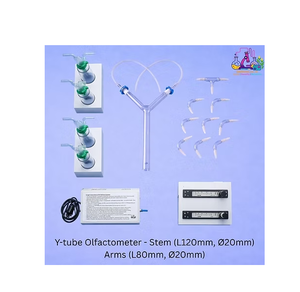 Olfactómetro en Y con vástago de 120 mm, brazos de 80 mm y diámetro de 20 mm para aplicaciones de investigación de comportamiento de insectos - Product Image 3