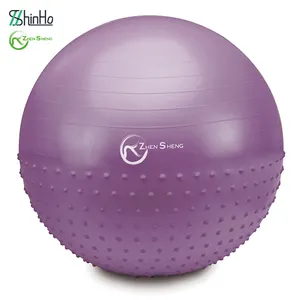 Zhensheng, venta al por mayor, pelotas de ejercicio de estabilidad personalizadas, pelota de yoga gimnástica, pelota de Pilates de PVC, estilo de medio masaje