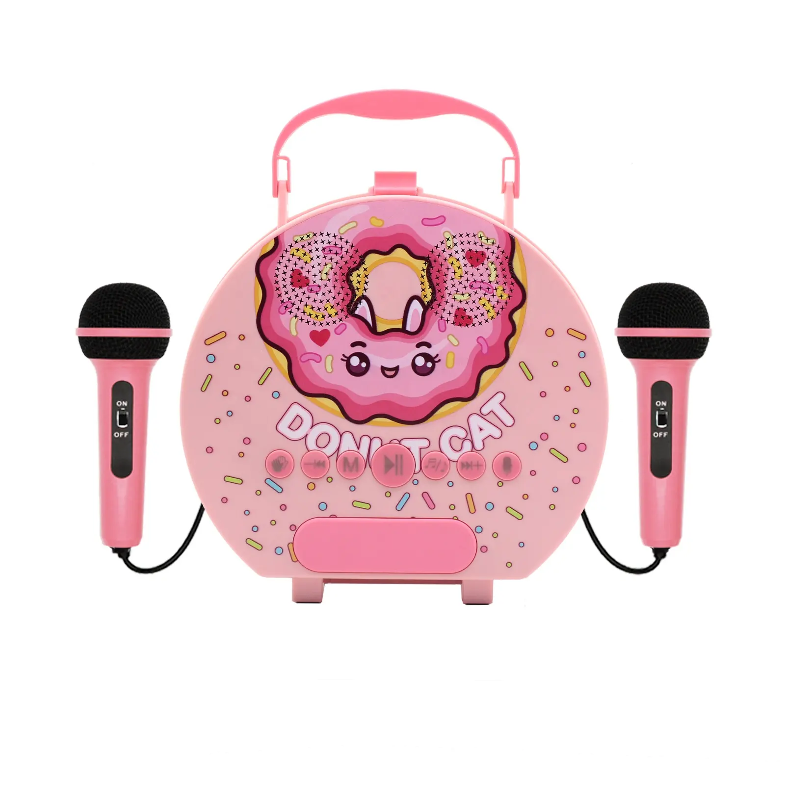 Fabriek Directe Deal Aangepaste Huishouden Kinderen Draadloze Karaoke Microfoon, Usb Zingen Karaoke Speaker Machine Met 2 Microfoons
