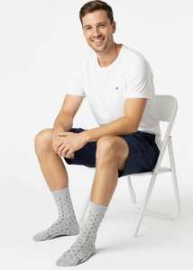 Calcetines de Hombre Transpirables con Patrón de Cuadrícula Tejida - Ajuste Elástico Suave, Spandex/Algodón, Secado Rápido, Sin Métodos de Impresión, Uso Diario/Business - Product Image 4