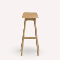 Chaise de bar Morph, chaise de bar design allemande, chaise de bar moderne en bois massif, tabouret haut, chaise de bar de réception