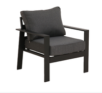 Ensemble de canapés de jardin modernes 5 places en aluminium – Mobilier durable pour bureau, appartement, patio, salle à manger, parc, cour extérieure