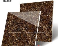 Carrelage de sol en céramique noir brillant pour maison, carreaux de sol en porcelaine, avec ligne dorée, pour bricolage
