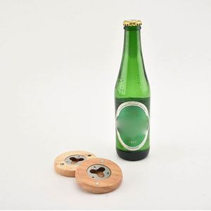 Imán para Refrigerador con Logotipo Jw2968, Abridor de Botellas de Madera Redondo en Blanco para Decoración del Hogar, Regalos Promocionales Personalizados - Product Image 4
