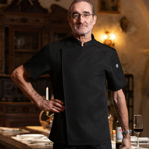 Restaurants haut de gamme 2025 été nouveau Chef uniforme boulangerie travail vêtements à manches courtes respirant <span class=keywords><strong>blanc</strong></span> Chef uniforme - Product Image 6