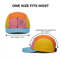 Casquette de camping 5 panneaux en coton vierge SHINY Premium, logo personnalisé, faible MOQ, non structurée, pour sports de plein air, plage, respirante, imperméable pour hommes