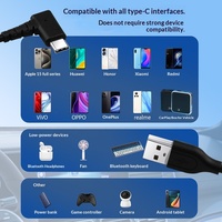 Adaptor CarPlay Stok Pabrik Langsung Kabel Data Dalam Mobil 5m Konektor Bengkok Tipe-C Pengisian Daya Cepat Data Kecepatan Tinggi PD Pengisian Cepat untuk