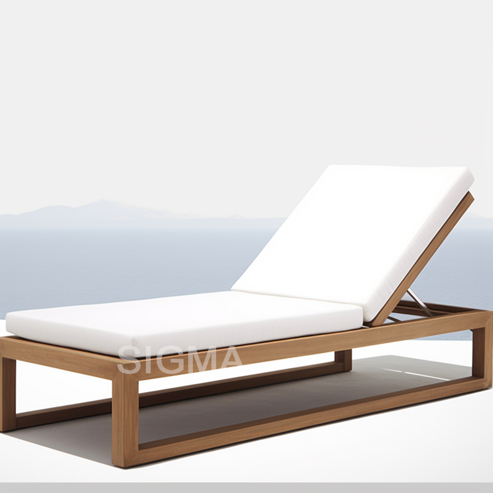 Modern Outdoor Furniture Sets Waterproof  Chaise Lounge Teak Outdoor Lounge Patio Outdoor Sofa