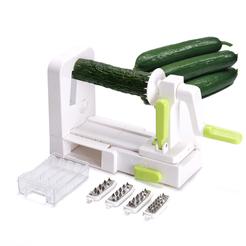 Kitchen Vegetable Spiral Slicer 5 Blade
