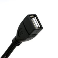 Câble d'extension USB Y de haute qualité, longueur personnalisée, USB 2.0 A femelle vers double USB A mâle